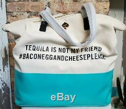 KATE SPADE Call to Action Tequila Not My Friend Tote Bag Turquoise NWT