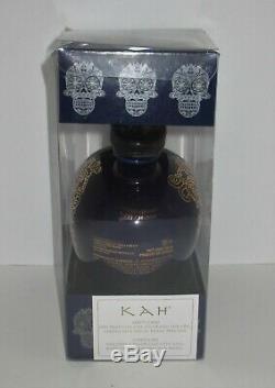 Kah Tequila Limited Edition Los Ultimos Dias 2012 Skull Bottle Blue and Gold