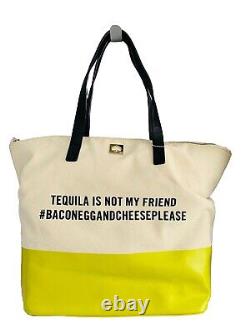 Kate Spade Large Tote Tequila Is Not My Friend'Bacon Egg and Cheese Please' Bag