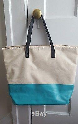 Kate Spade Turquoise Coated Canvas'TEQUILA IS NOT MY FRIEND' Tote Bag