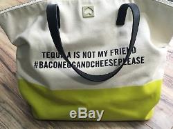 Kate Spade WKRU2226 Call To Action Terry Tote Bag Tequila Is Not My Friend BaCon