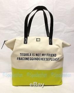 Kate Spade WKRU2226 Call To Action Terry Tote Bag Tequila Is Not My Friend NWT
