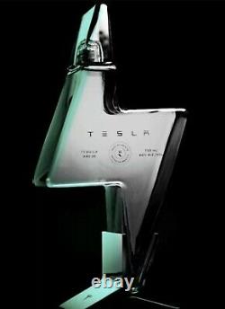 limited edition tesla tequila bottle and stand empty presale no alcohol