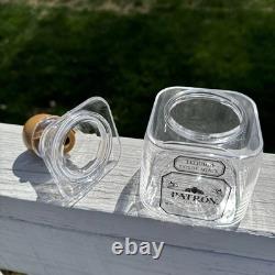 LOT (12) PATRON TEQUILA PLASTIC DRINK CUPS STRAW SCREW ON TOP COCKTAIL 12oz NEW