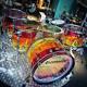 Ludwig Vistalite In Tequila Sunrise Drum Kit 4 Piece Limted Edition