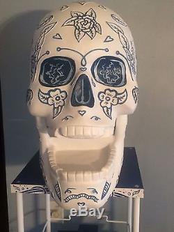(L@@K) JOSE CUERVO TRADICIONAL Tequila Skull Display sign bar beer game room mib