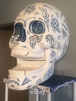 (L@@K) JOSE CUERVO TRADICIONAL Tequila Skull Display sign bar beer game room mib