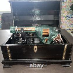 La Bufadora Tequila Mini Bar Treasure Chest Pistol Revolver Bottle 4 Shot Glass