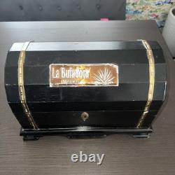 La Bufadora Tequila Mini Bar Treasure Chest Pistol Revolver Bottle 4 Shot Glass