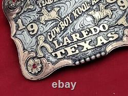 Laredo Tx Tequila Bull Riding Rodeo Trophy Champion Belt Buckle1989 Vtg. 535