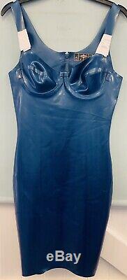 Libidex Tequila Dress. Large. 38 A Cup. Metallic Blue Fetish/Gummi/Latex