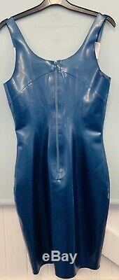 Libidex Tequila Dress. Large. 38 A Cup. Metallic Blue Fetish/Gummi/Latex