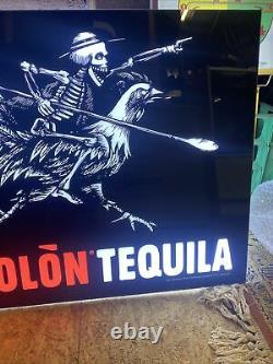 Light up espolon tequila sign skeleton rooster Alcohol Liquor