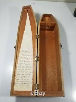 Limited 1942 Don Julio Tequila Casket Box Rare Wood Box withOriginal Tag & Bottle