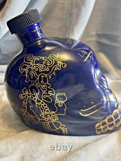 Limited Edition 2012 KAH Los ULTIMOS Días Blue Gold Skull Bottle #1217/18000