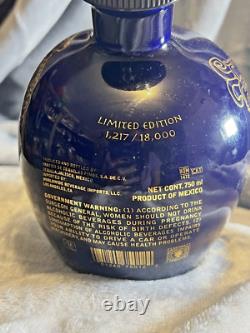 Limited Edition 2012 KAH Los ULTIMOS Días Blue Gold Skull Bottle #1217/18000