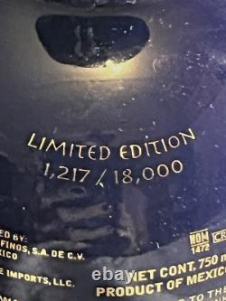 Limited Edition 2012 KAH Los ULTIMOS Días Blue Gold Skull Bottle #1217/18000