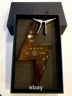 Limited Edition Collectible! Tesla Tequila Empty Bottle + Stand + Box