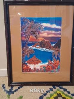 Linda Pirri Signed Art Print 15x19 Tequila Sunrise Framed, Matted, COA