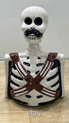 Lot Of 2 PERFECT CONDITION Skelly Azulejos Blanco Tequila EMPTY Skeleton Liquor