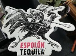 Lot of 12 Espolon Tequila Metal Bar Signs 20x15 Skeleton Rooster Man Cave