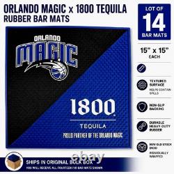 Lot of 14 Orlando Magic x 1800 Tequila Rubber Bar Mats Official Promo NBA