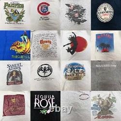 Lot of 20 Vintage 90s 00s Alcohol Beer Whiskey Tequila Bar Men's T-Shirt 2989