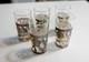 Lot Of 5 Vintage 925 Sterling Tequila Shot Mexican Sterling 925 Floral Cutout