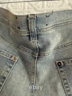 Love Moschino Tequila Bum Bum Jeans-Denim-Blue-Distressed Size 42