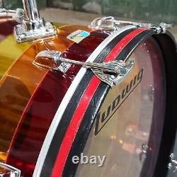 Ludwig Early 1970's Vistalite 4 Piece Drum Set Pattern B (Tequila) 22/12/13/16