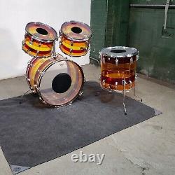 Ludwig Early 1970's Vistalite 4 Piece Drum Set Pattern B (Tequila) 22/12/13/16