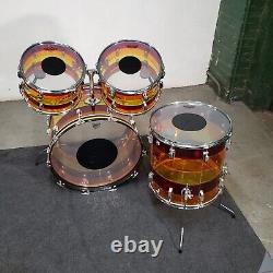 Ludwig Early 1970's Vistalite 4 Piece Drum Set Pattern B (Tequila) 22/12/13/16