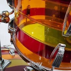 Ludwig Early 1970's Vistalite 4 Piece Drum Set Pattern B (Tequila) 22/12/13/16