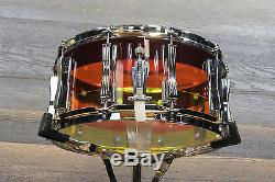 Ludwig LIMITED EDITION Vistalite Tequila Sunrise 6.5x14 Snare Drum New
