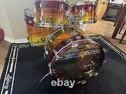 Ludwig Vistalite Drum Set Tequila Sunrise 1970's