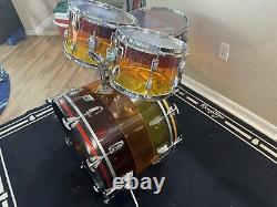 Ludwig Vistalite Drum Set Tequila Sunrise 1970's