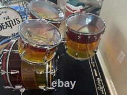 Ludwig Vistalite Drum Set Tequila Sunrise 1970's