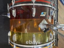 Ludwig Vistalite Drum Set Tequila Sunrise 1970's