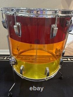 Ludwig Vistalite Drum Set Tequila Sunrise 1970's