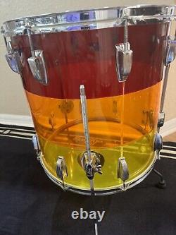 Ludwig Vistalite Drum Set Tequila Sunrise 1970's