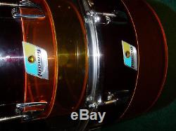 Ludwig Vistalite, Pattern A, Tequila, 10, 15 Concert Toms
