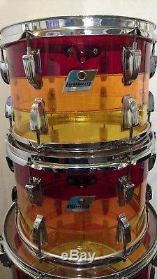 Ludwig Vistalite Tequila Sunrise 5 Piece Vintage Drum Set