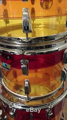 Ludwig Vistalite Tequila Sunrise 5 Piece Vintage Drum Set