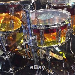 Ludwig Vistalite Tequila Sunrise Limited Edition Pro Beat Drum Set-5 Piece Snare