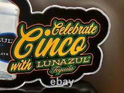 Lunazul Blanco Tequila Led Bar Sign Man Cave Garage Decor Light Celebrate Cinco