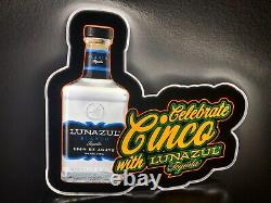 Lunazul Blanco Tequila Led Bar Sign Man Cave Garage Decor Light Celebrate Cinco