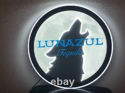 Lunazul Tequila Led Bar Sign Man Cave Garage Decor Light Wolf Moon Led Sign