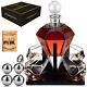 Luxurybar Whiskey Decanter Set With Glasses 4chillball, Tequila Bourbon Decant