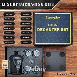 LuxuryBar Whiskey Decanter Set with Glasses Tequila Bourbon Decanter Whiskey