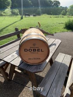 MAESTRO DOBEL TEQUILA BARREL Wood MAN CAVE DISPLAY LARGE LBD & Colonial Agave